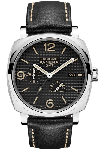 Panerai Radiomir 1940 45 3 Days GMT Power Reserve Automatic Stainless Steel / Black - Hobnail