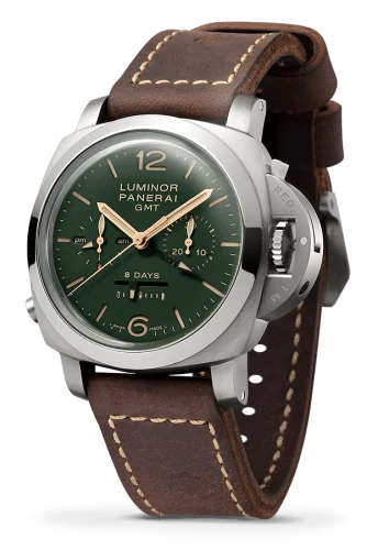Panerai Panerai - PAM00737 Luminor 1950 Chrono Monopulsante 8 Days GMT Titanio / Green