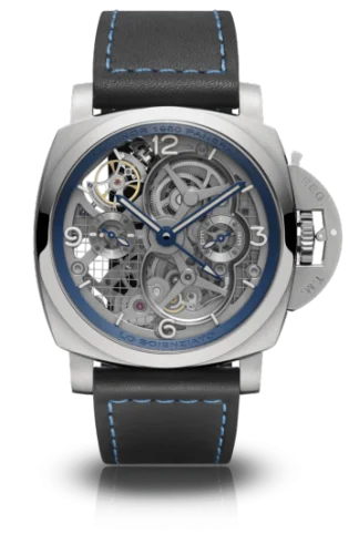 Panerai Luminor 1950 Tourbillon GMT Titanio Lo Scienziato Blue