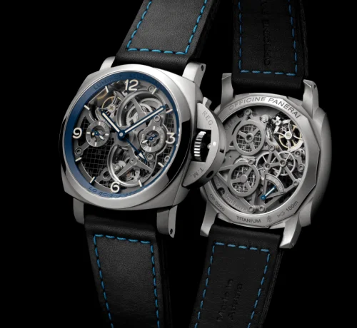 Panerai Panerai - PAM00767 Luminor 1950 Tourbillon GMT Titanio Lo Scienziato Blue