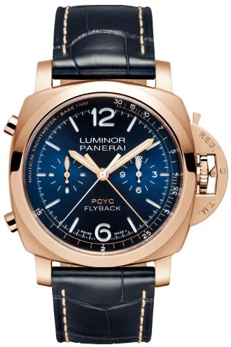 Panerai - PAM01020 Luminor 1950 44 PCYC Chrono Flyback Automatic Red Gold / Blue