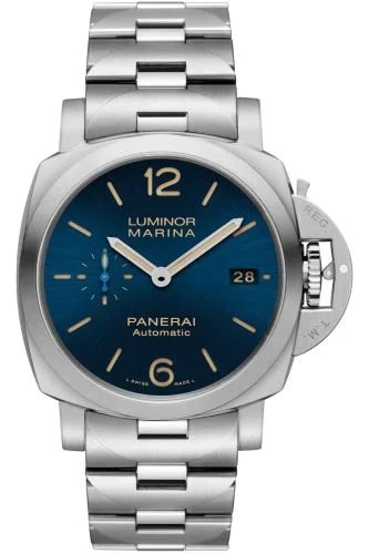 Panerai - PAM01028 Luminor 1950  Marina 42 3 Days Automatic Stainless Steel / Blue / Bracelet