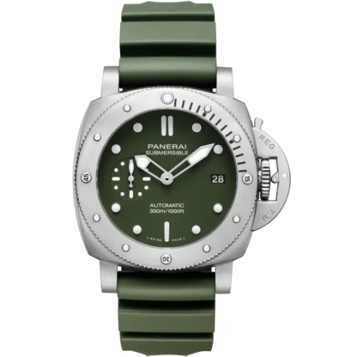 Panerai - PAM01055 Luminor Submersible 42 3 Days Automatic Stainless Steel / Green / Verde Militare