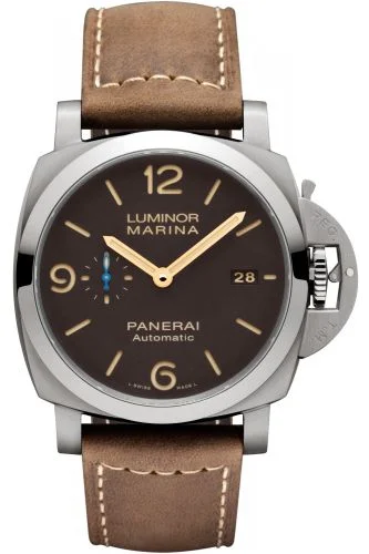 Panerai - PAM01351 Luminor 1950 Marina 44 3 Days Automatic Titanium / Brown
