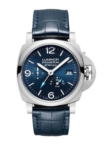 Panerai Luminor 1950 44 BiTempo Stainless Steel / Blue