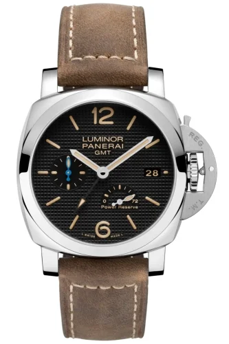 Panerai Panerai - PAM01537 Luminor 1950 42 3 Days GMT Power Reserve Automatic Stainless Steel / Black Hobnail
