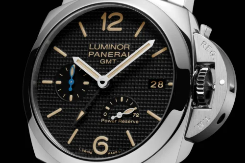 Panerai Panerai - PAM01537 Luminor 1950 42 3 Days GMT Power Reserve Automatic Stainless Steel / Black Hobnail