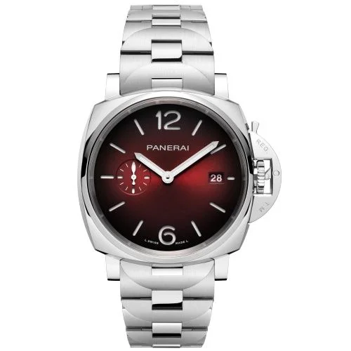 Panerai - PAM01539 Luminor Due 42 Automatic Stainless Steel / Burgundy / Bracelet