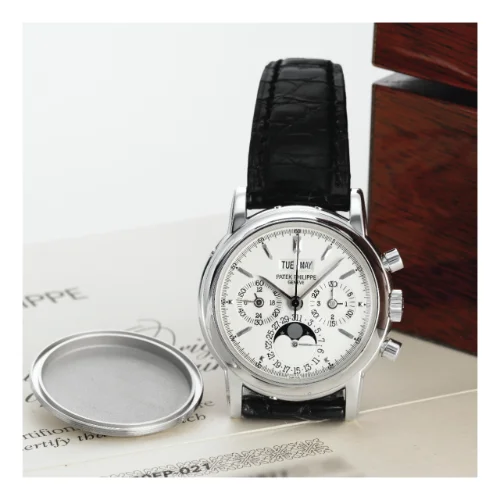 Patek Philippe - 3970EP-021 Perpetual Calendar Chronograph 3970 Platinum / Silver Stick