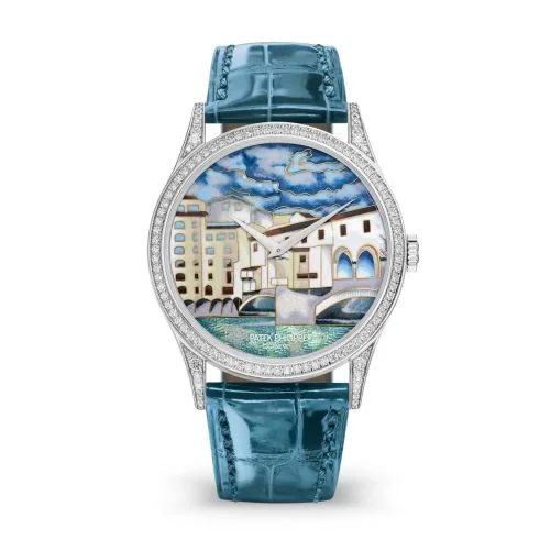 Patek Philippe - 5077/100G-031 Calatrava 5077G Italian Scenes /  Ponte Vecchio