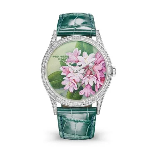 Patek Philippe - 5077/100G-035 Calatrava 5077 White Gold / Portrait of Flowers