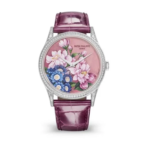 Patek Philippe - 5077/100G-036 Calatrava 5077 White Gold / Portrait of Flowers