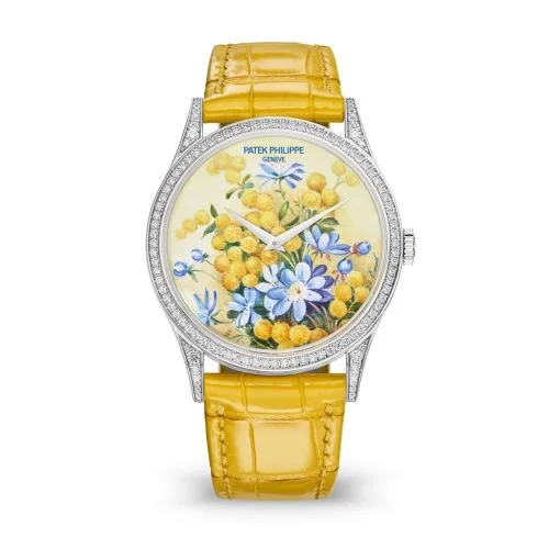 Patek Philippe - 5077/100G-037 Calatrava 5077 White Gold / Portrait of Flowers