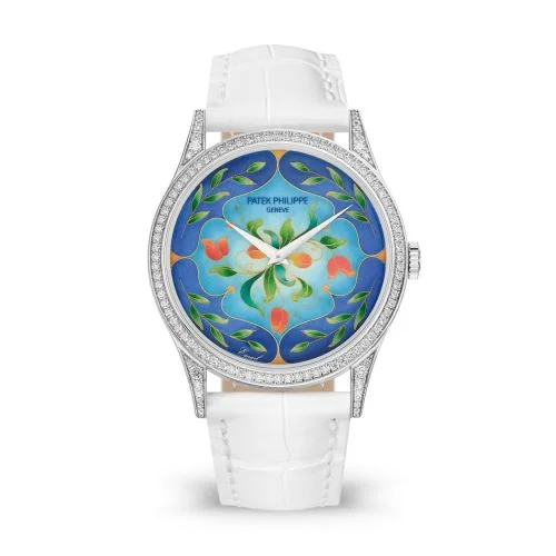 Patek Philippe - 5077/100G-038 Calatrava 5077 White Gold / Diamond / Floral Caprice
