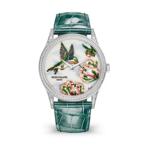 Patek Philippe - 5077/100G-042 Calatrava 5077 White Gold / Diamond / Hummingbirds