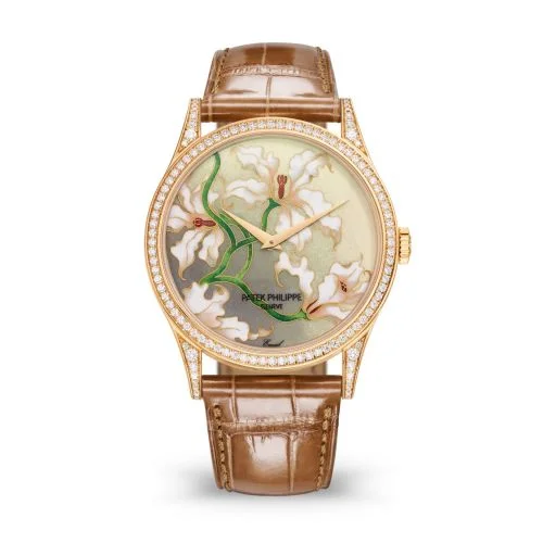 Patek Philippe - 5077/100R-036 Calatrava 5077 Rose Gold / Diamond / Orchids
