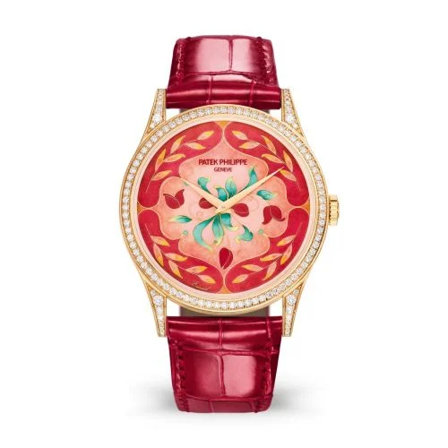 Patek Philippe - 5077/100R-041 Calatrava 5077 Rose Gold / Diamond / Floral Caprice