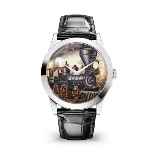 Patek Philippe - 5089G-076 Calatrava 5089 White Gold / Steam Locomotives