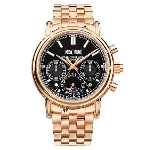 Patek Philippe Perpetual Calendar Split-Seconds Chronograph 5204 Rose Gold / Black / Bracelet
