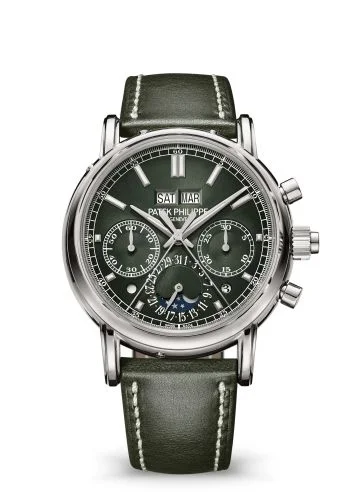 Patek Philippe Perpetual Calendar Split-Seconds Chronograph 5204 White Gold / Olive