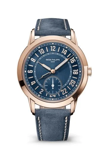 Patek Philippe Calatrava Travel Time 24-Hour Rose Gold / Blue
