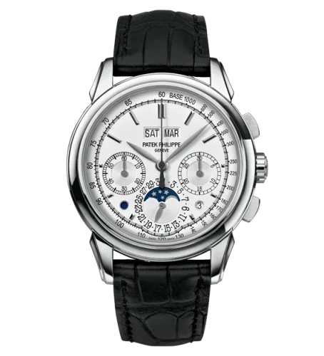 Patek Philippe Perpetual Calendar Chronograph 5270 White Gold / Tachymeter Double Chin