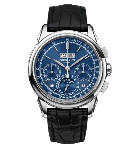 Patek Philippe Patek Philippe - 5270G-014 Perpetual Calendar Chronograph 5270 White Gold / Blue Double Chin