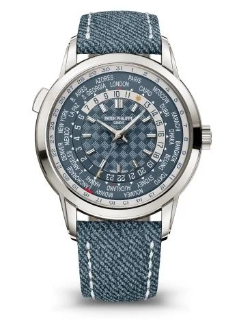 Patek Philippe World Time Date 5330 White Gold / Blue