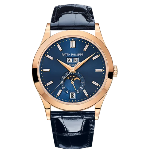 Patek Philippe - 5396R-015 Annual Calendar 5396 Rose Gold / Blue / Baguette