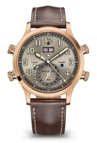 Patek Philippe Calatrava Pilot Travel Time Alarm 5520 Rose Gold / Grey