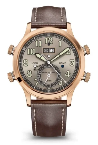Patek Philippe Patek Philippe - 5520RG-001 Calatrava Pilot Travel Time Alarm 5520 Rose Gold / Grey