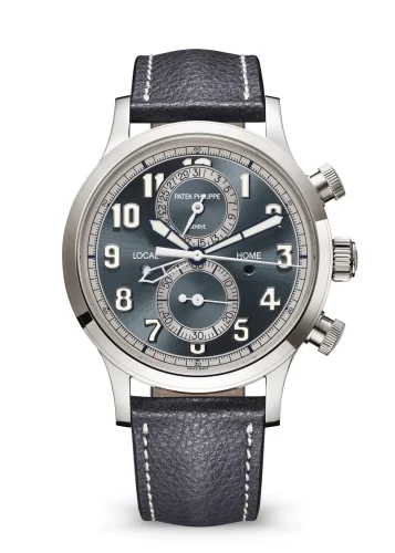 Patek Philippe Patek Philippe - 5924G-001 Calatrava Pilot Travel Time Chronograph White Gold / Grey