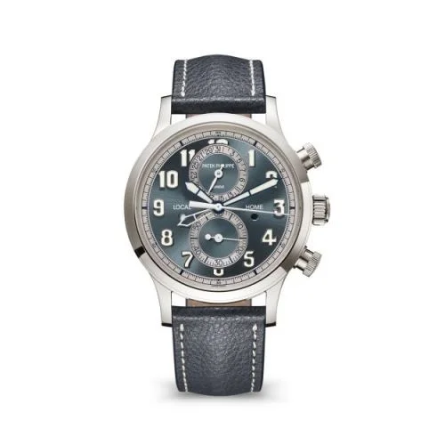 Patek Philippe Patek Philippe - 5924G-001 Calatrava Pilot Travel Time Chronograph White Gold / Grey