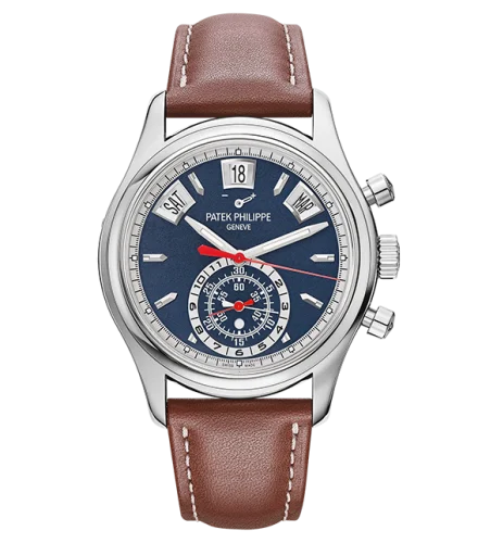 Patek Philippe - 5960/01G-001 Annual Calendar Chronograph 5960 White Gold / Blue