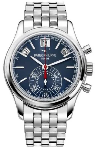 Patek Philippe - 5960/1P-0XX Annual Calendar Chronograph 5960 Platinum / Blue / Bracelet