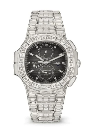 Patek Philippe Patek Philippe - 5990/1400G-001 Nautilus Travel Time White Gold - Diamond / Grey