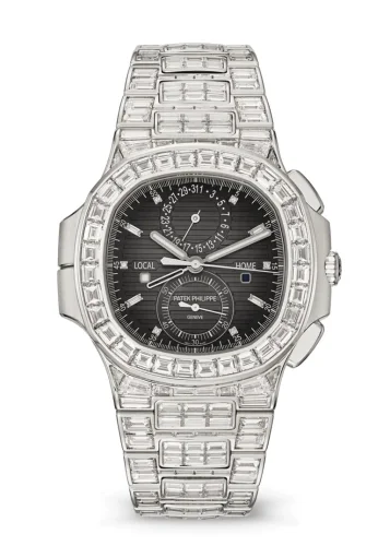 Patek Philippe Patek Philippe - 5990/1400G-001 Nautilus Travel Time White Gold - Diamond / Grey