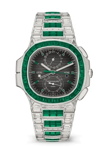 Patek Philippe Patek Philippe - 5990/1423G-001 Nautilus Travel Time White Gold - Emerald / Grey