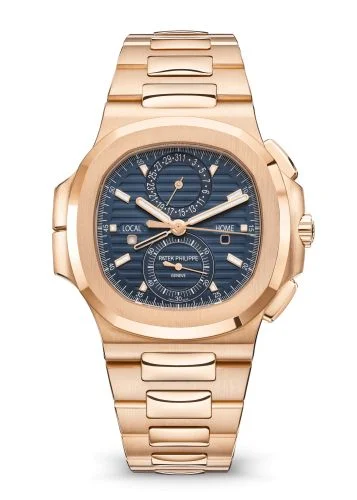 Patek Philippe Nautilus Travel Time Rose Gold / Blue