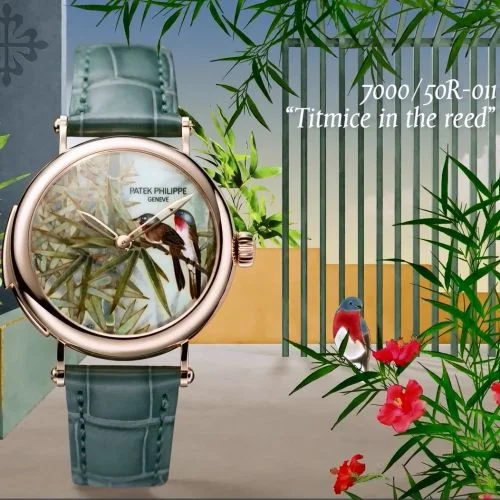 Patek Philippe - 7000/50R-011 Minute Repeater 7000 Rose Gold / Titmice in the Reed