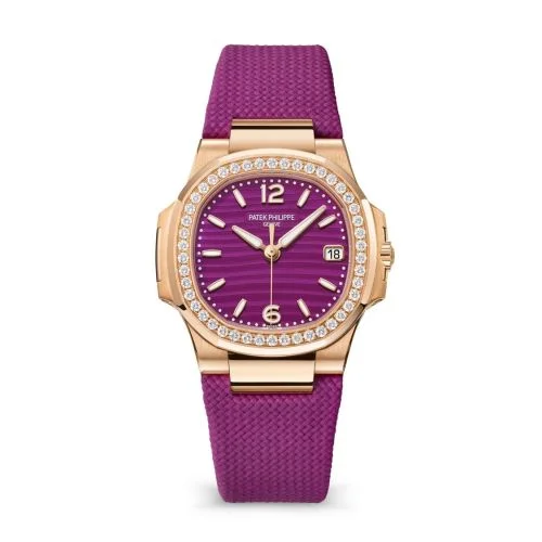 Patek Philippe - 7010R-013 Nautilus 7010 Rose Gold - Diamond / Purple / Strap