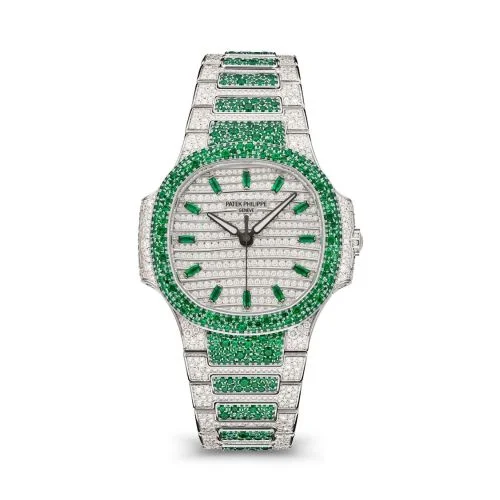 Patek Philippe - 7118/1453G-001 Nautilus 7118 Haute Joaillerie White Gold - Emerald