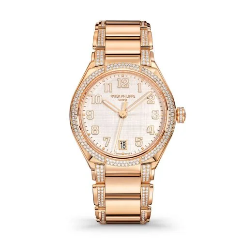 Patek Philippe - 7300/1201R-001 Twenty-4 Automatic Rose Gold / Diamond / Shantung Silk