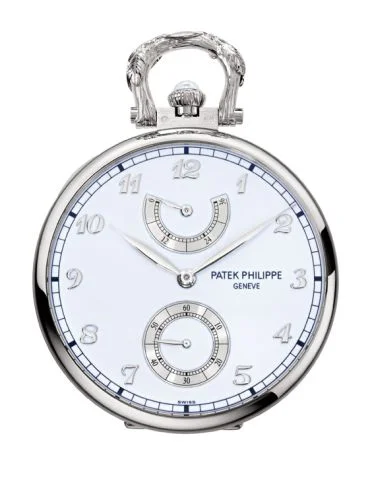 Patek Philippe - 982/146G  Pocket Watch Lepine Power Reserve White Gold / Winter Owl