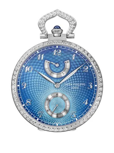Patek Philippe - 982/162G Pocket Watch Lepine Power Reserve White Gold / Kingfisher
