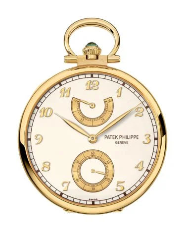Patek Philippe - 982/172J Pocket Watch Lepine Power Reserve Yellow Gold / Mountain Landscape
