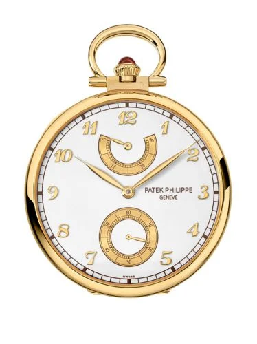 Patek Philippe - 982/174J Pocket Watch Lepine Power Reserve Yellow Gold / An Outing on the Lake