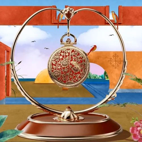 Patek Philippe - 992/145J Pocket Watch Lepine Yellow Gold / Gold Birds