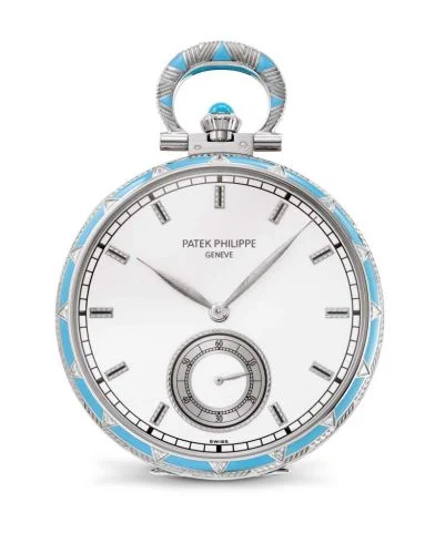 Patek Philippe - 995/107G Pocket Watch Lepine White Gold / Portrait of an Indian