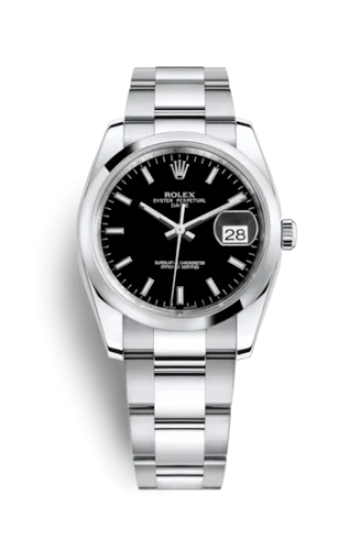 Rolex - 115200-0004 Oyster Perpetual Date 34 Stainless Steel Domed / Oyster / Black